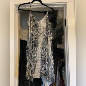 Snake print wrap dress